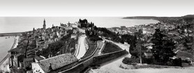 Photos de la Riviera par Jean Gilletta. - Menton, depuis la route de Castellar, vers 1905.