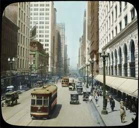 Collection Yvan Soulier. - Chicago. Photo colorisée vers 1920