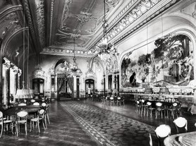 Photos de la Riviera par Jean Gilletta. - NICE. Le casino municipal sur la place Masséna, grande salle de jeux du cercle privé, 1905.