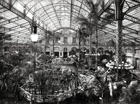 Photos de la Riviera par Jean Gilletta. - NICE. La grande halle du casino municipal, aménagée en jardin d'hiver pour l'inauguration du bâtiment, février 1884.