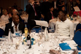 Tyson Gay and Usain Bolt at the Diamond Leache Launch
