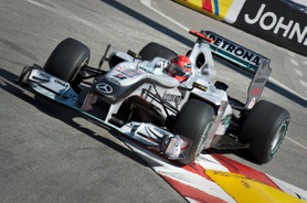 68e Grand Prix de Monaco, 13-16 mai 2010.   Michael Schumacher, Mercedes GP Petronas F1 Team, Voiture N°3.