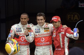 Grand prix de formule 1 de Monaco 2007 - Lewis Hamilton, Fernando Alonso, Felipe Massa
Les 3 premiers temps aux essais qualificatifs