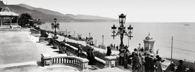 Photos de la Riviera par Jean Gilletta. - Les terrasses du casino à Monte-Carlo, vers 1900.