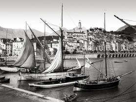 Photos de la Riviera par Jean Gilletta. - MENTON. La vieille ville depuis le quai, vers 1910.