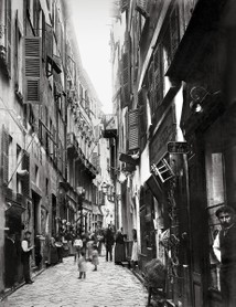 Photos de la Riviera par Jean Gilletta. - VIEUX NICE. La rue Droite et le palais Lascaris, vers 1885.