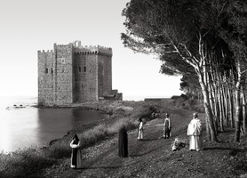 Photos de la Riviera par Jean Gilletta. - ÎLE SAINT-HONORAT. Le monastère fortifié, vers 1890.