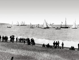 Photos de la Riviera par Jean Gilletta. - NICE. Les régates dans la baie des Anges, vers 1890.