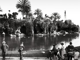 Photos de la Riviera par Jean Gilletta. - NICE. La grotte en rocailles du jardin public (Albert 1er), 1895.
