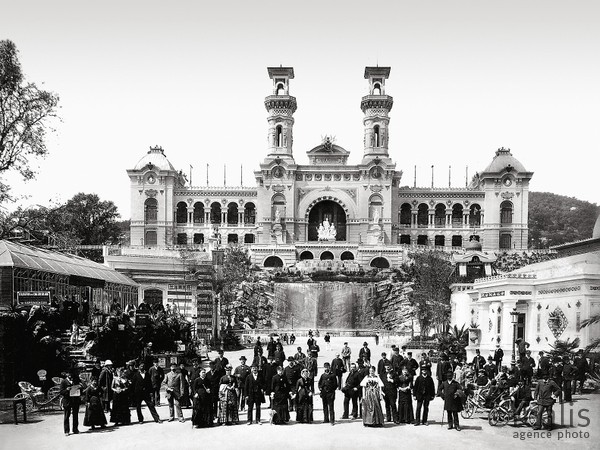 Photos de la Riviera par Jean Gilletta. - NICE. L'entrée de l'Exposition internationale, colline du Piol, 1883-1884.