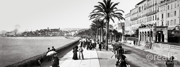 Photos de la Riviera par Jean Gilletta. - CANNES. La Croisette, vers 1905.
