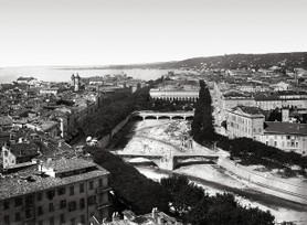 Photos de la Riviera par Jean Gilletta. - Le Pailon, depuis la tour Saint-François, à Nice, vers 1900.