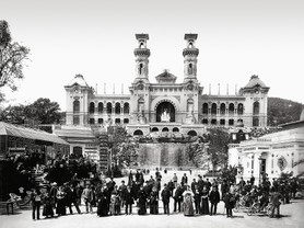 NICE. L'entrée de l'Exposition internationale, colline du Piol, 1883-1884.