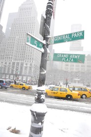 Manhattan sous la neige' prés de Central Park
