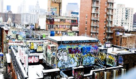 Grafitis sur les murs de China Town, Manhattan - New-york - Etats-Unis - Février 2008