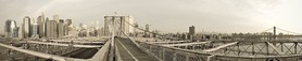 Panoramique du Skyline, vue depuis le Brooklyn Bridge