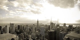 Panoramique vue depuis le Rockefeller center - New-york - Etats-Unis - Février 2008
