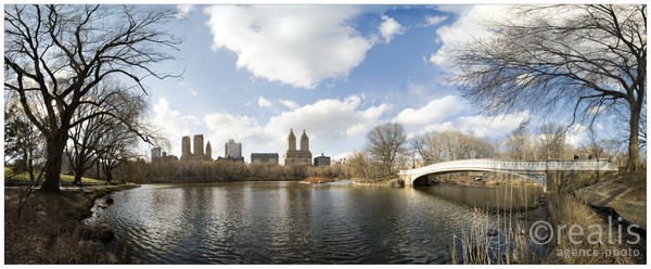 Vue panoramique, Central Park, New-York.