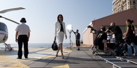 Tournage clip promotionnel pour la future tour "Odéon" à Monaco. Scènes hélicoptère.