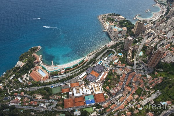 Vue aérienne du Monte-Carlo Country Club lors du  Monte-Carlo Rolex Masters 2009