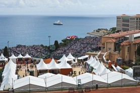 Vue générale du village et du Monte Carlo Country Club durant le Rolex Masters 2009