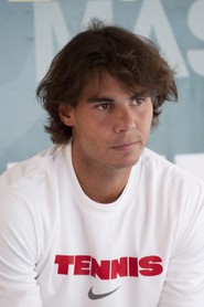 Rafael Nadal en conférence de presse, Monaco le 12 avril 2010.