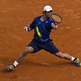 Fernando verdasco (ESP) lors de la demi finale contre Novak Djokovic, samedi 17 avril 2010.
