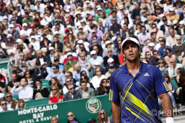 Fernando verdasco (ESP) lors de la demi finale contre Novak Djokovic, samedi 17 avril 2010.