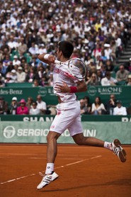 Novak Djokovic (SRB),  demi finale contre Fernando Verdasco le samedi 17 avril 2010.
