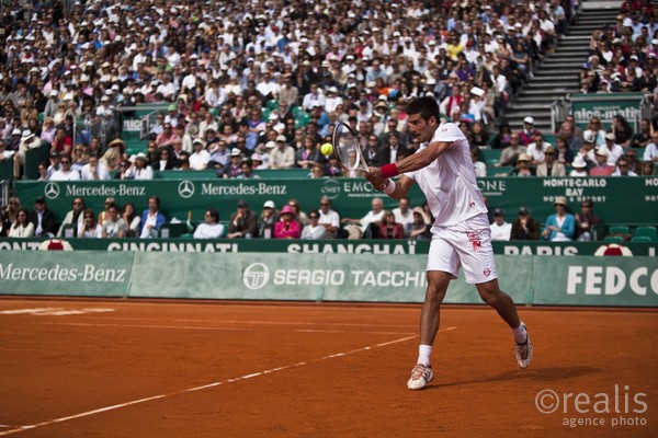 Novak Djokovic (SRB),  demi finale contre Fernando Verdasco le samedi 17 avril 2010.