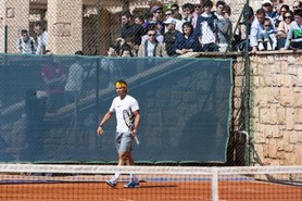 Rafael Nadal à l'entrainement, court numéro 10, Lundi 11 avril 2010.