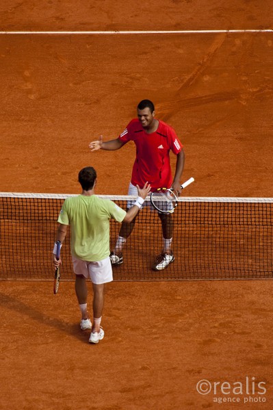 Joe Wilfried Tsonga (FRA) et Juan Carlos Ferrero (ESP)