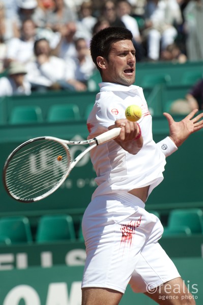 Novak Djokovic le 14 avril 2010 court Central