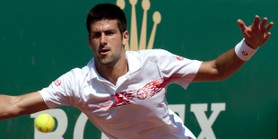 Novak Djokovic le 14 avril 2010 court Central