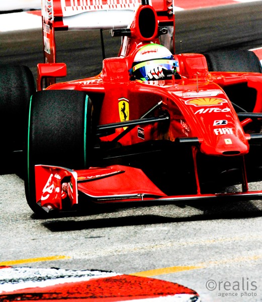 67ème grand prix de Formule 1 de Monaco - Mai 2009 - Felipe Massa (Ferrari) lors des essais libres