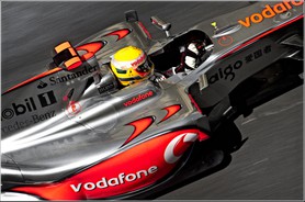 Lewis Hamilton, Mc Laren Mercedes, lors des essais