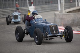 Grand Prix Historique 2010 de Monaco, Samedi 1er Mai, Série A. Voiture N°60 Grellet Jean-Robert sur ERA AType de 1935.