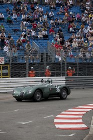 Grand Prix Historique 2010 de Monaco, Samedi 1er Mai, Série C. Voiture N°36 Webb Nigel sur Jaguar CType de 1952.