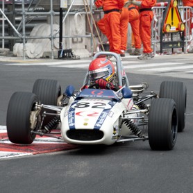 Grand Prix Historique 2010 de Monaco, Samedi 1er Mai, Série D. Voiture N°82 concurrent Carternet Christophe conducteur Maisto Alfredo sur Tecno F3 de 1969.