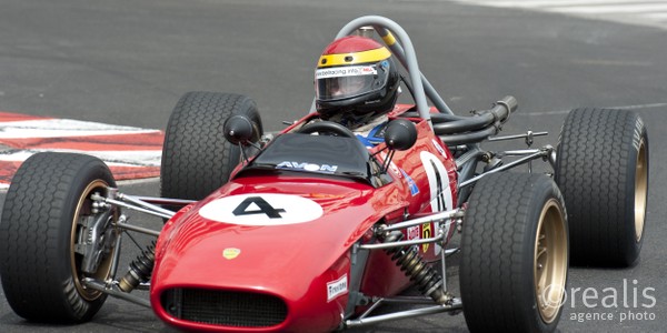 Grand Prix Historique 2010 de Monaco, Samedi 1er Mai, Série D. Voiture N°4 Unold Hermann sur Tecno F3 de 1970.