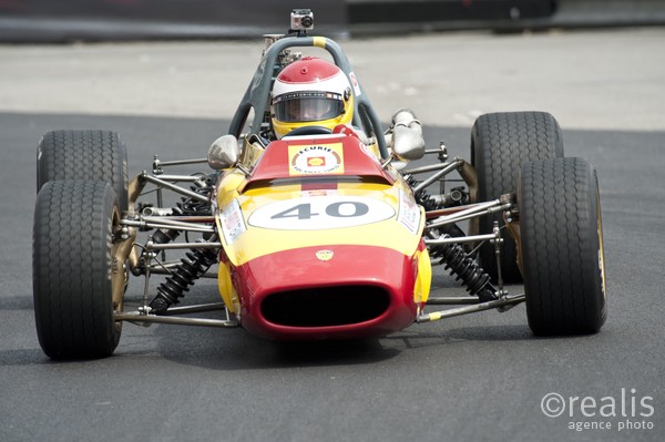 Grand Prix Historique 2010 de Monaco, Samedi 1er Mai, Série D. Voiture N°40 Bonny Philippe sur Tecno F3 de 1969.