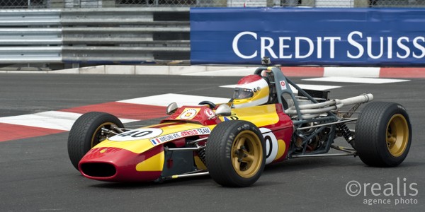 Grand Prix Historique 2010 de Monaco, Samedi 1er Mai, Série D. Voiture N°40 Bonny Philippe sur Tecno F3 de 1969.