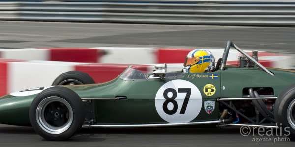 Grand Prix Historique 2010 de Monaco, Samedi 1er Mai, Série D. Voiture N°87 Bosson Leif sur Brabham BT28 de 1969.