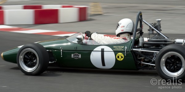 Grand Prix Historique 2010 de Monaco, Samedi 1er Mai, Série D. Voiture N°1 Retzlaff Robert sur brabham BT15 de 1965.