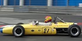 Grand Prix Historique 2010 de Monaco, Samedi 1er Mai, Série D. Voiture N°21 Traber Christian sur Brabham BT21 de 1967.