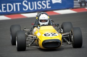 Grand Prix Historique 2010 de Monaco, Samedi 1er Mai, Série D. Voiture N°62 O'Nion Geoffery sur Tecno F3 de 1969.