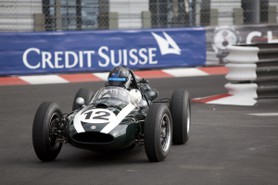 Grand Prix Historique 2010 de Monaco, Samedi 1er Mai, Série E. Voiture N°12 Wills Roger sur Cooper T51(Climax) de 1959.