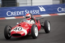 Grand Prix Historique 2010 de Monaco, Samedi 1er Mai, Série E. Voiture N°40 Russell Steve sur Cooper T51 (Maserati) de 1959.