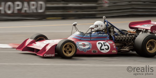 Grand Prix Historique 2010 de Monaco, Samedi 1er Mai, Série F. Voiture N°25 Steinhauslin Carlo sur Tecno PA123 de 1972.