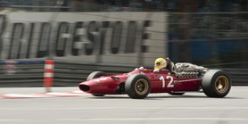 Grand Prix Historique 2010 de Monaco, Samedi 1er Mai, Série F. Voiture N°12 Decaux Jean-François sur Ferrari 312 de 1967.